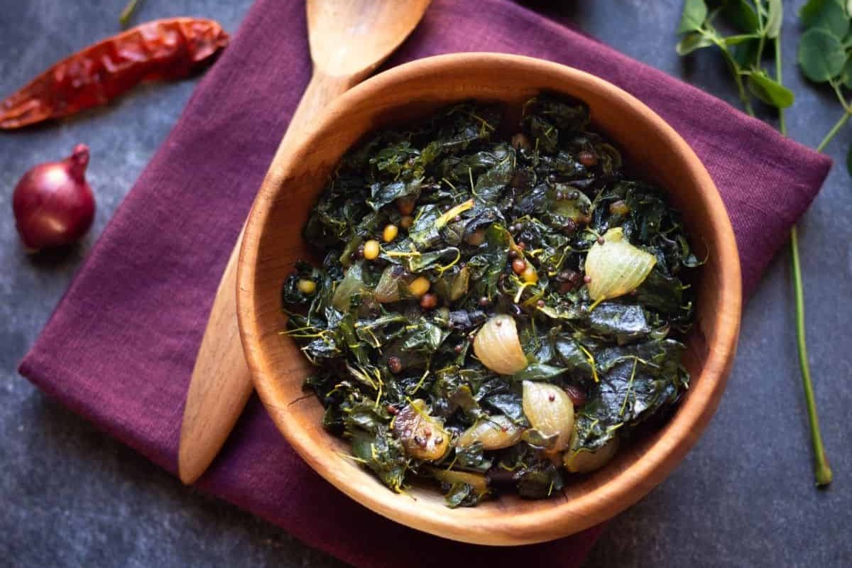 indian-drumstick-leaves-poriyal-recipe
