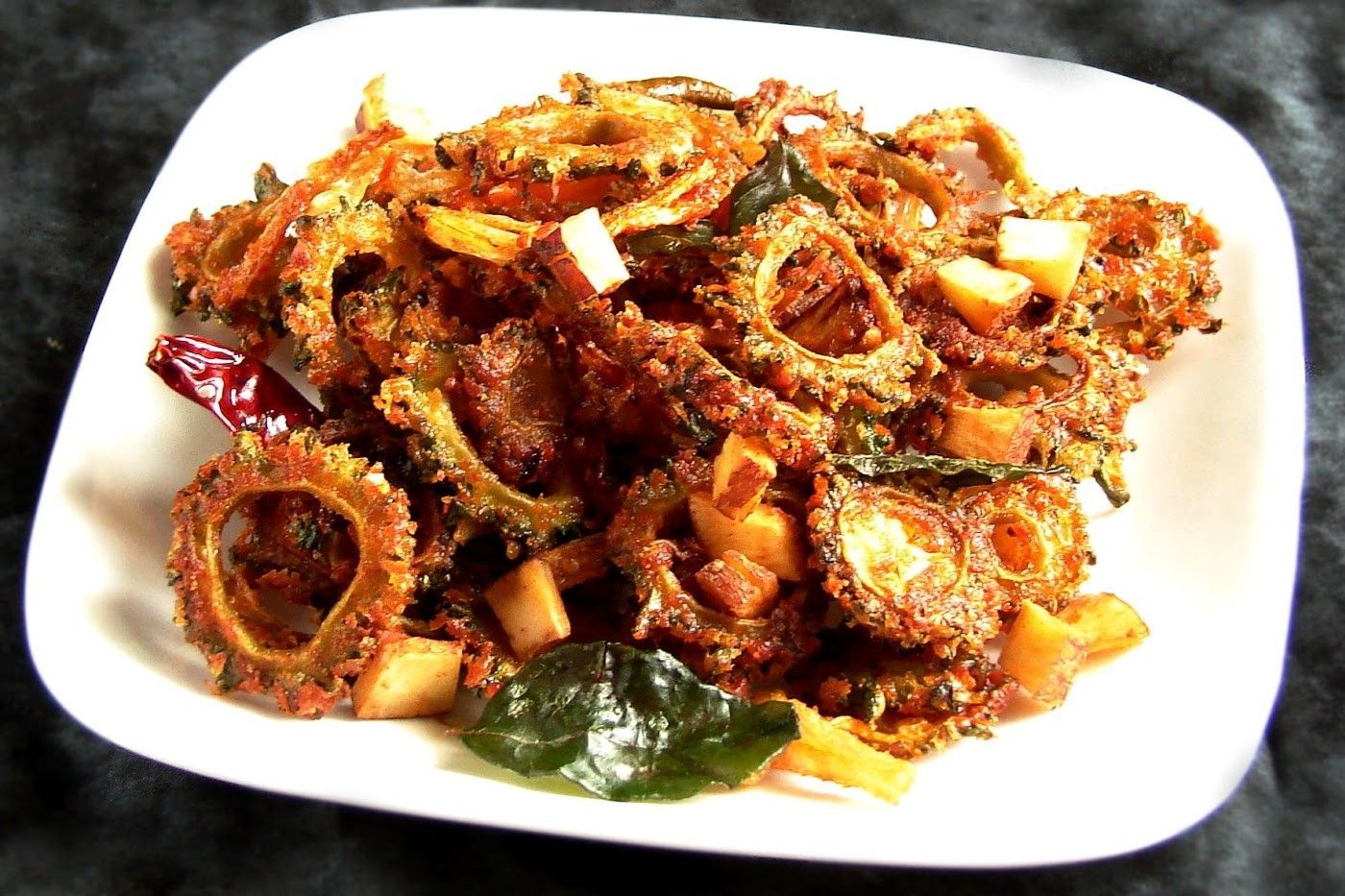 indian-pavakkai-fry-bitter-gourd-fry-recipe